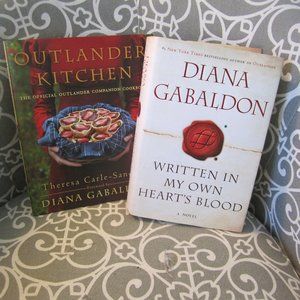 Outlander Cookbook and Written in my Own Heart's Blood Novel  2 Books